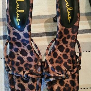 Lulu's Brown Leopard Print Women's Sandals